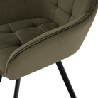 Scaun de design LECTOURE, Velvet verde/negru, țesătură Bluvel 77/metal, 58.5x62x84.5 cm Kondela