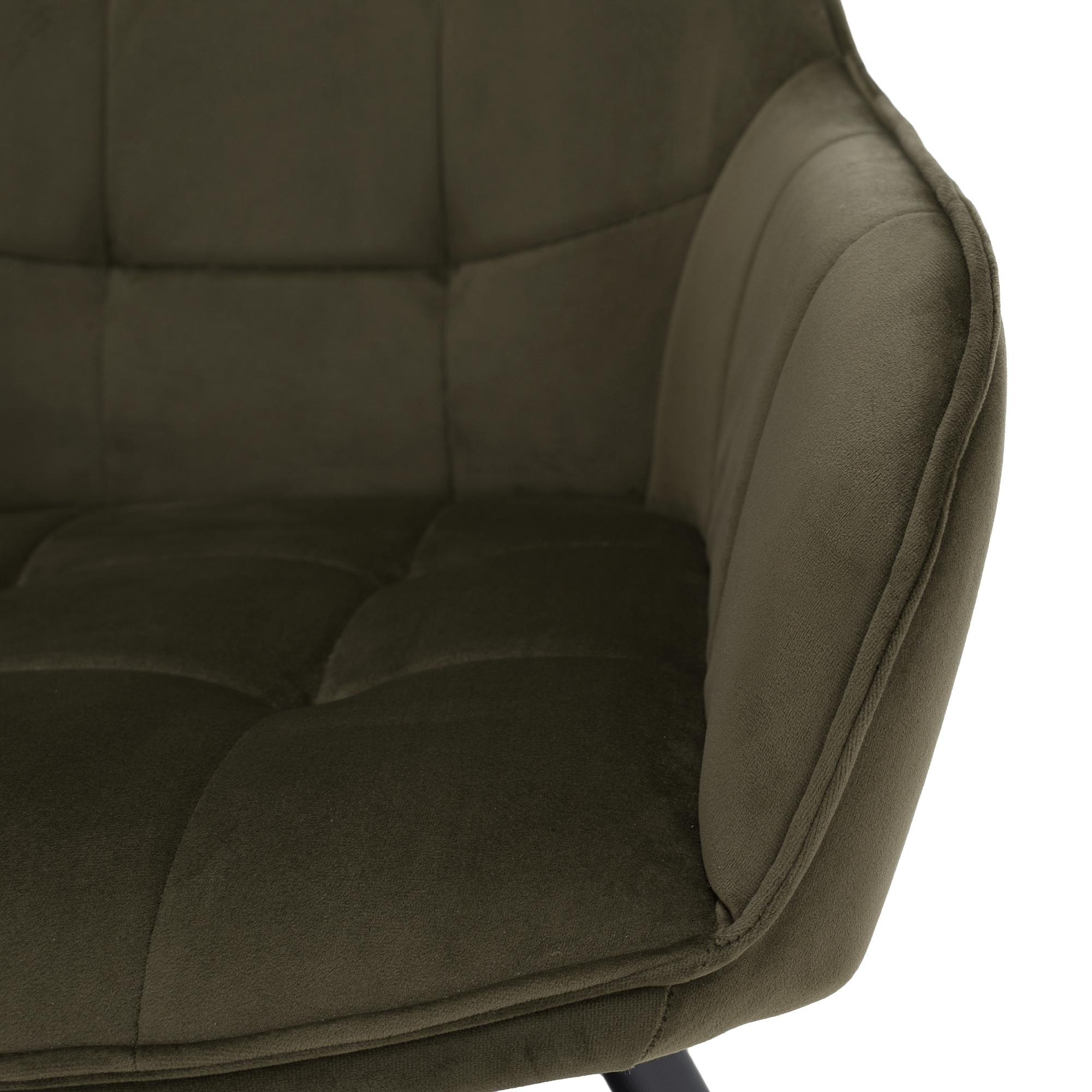 Scaun de design LECTOURE, Velvet verde/negru, țesătură Bluvel 77/metal, 58.5x62x84.5 cm Kondela