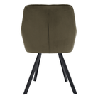 Scaun de design LECTOURE, Velvet verde/negru, țesătură Bluvel 77/metal, 58.5x62x84.5 cm Kondela
