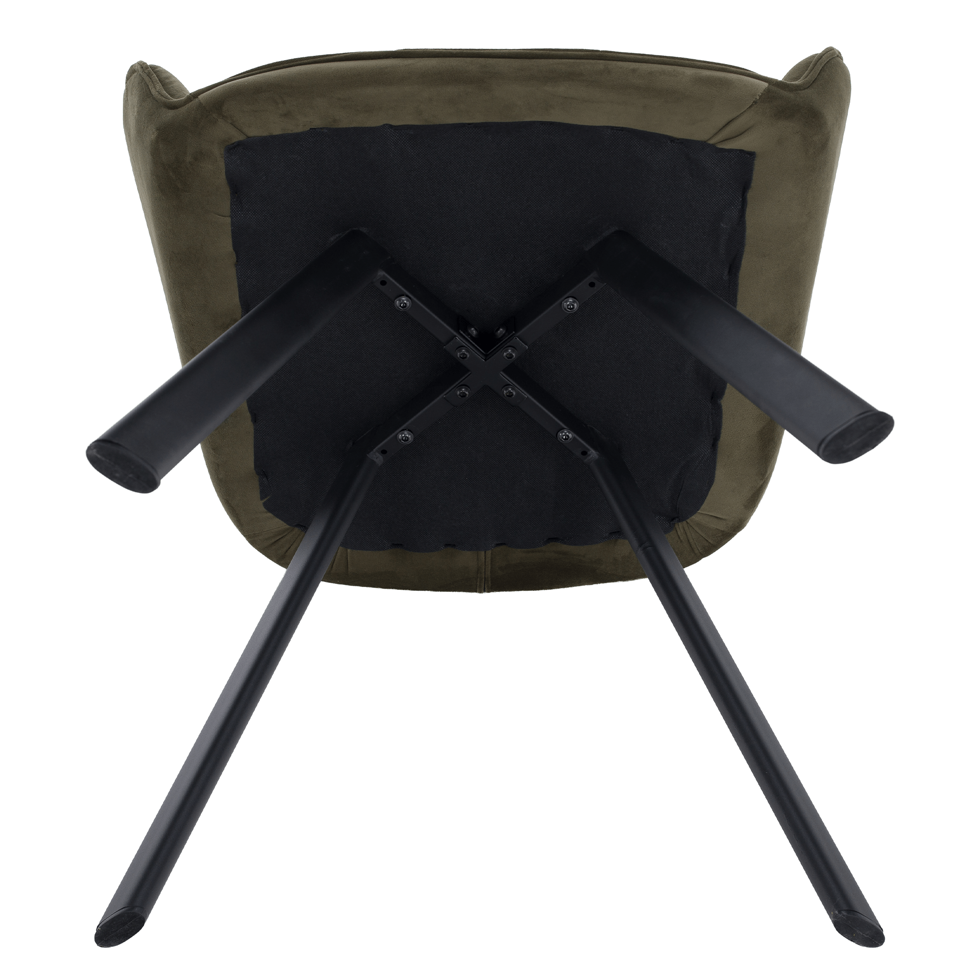 Scaun de design LECTOURE, Velvet verde/negru, țesătură Bluvel 77/metal, 58.5x62x84.5 cm Kondela