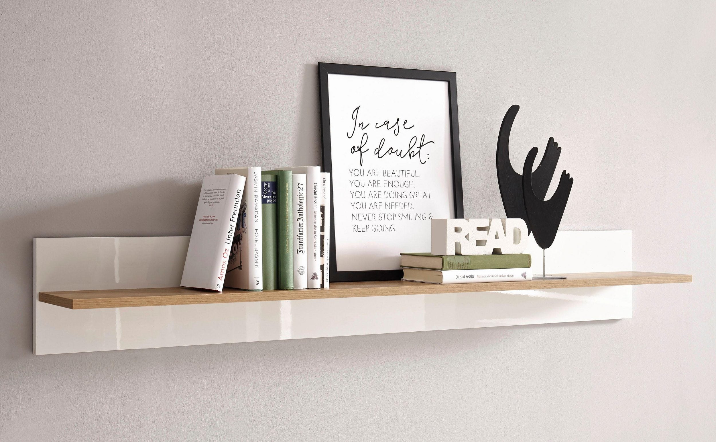 Polita Clair , Alb lucios-Natur , 138 cm latime Arboteca