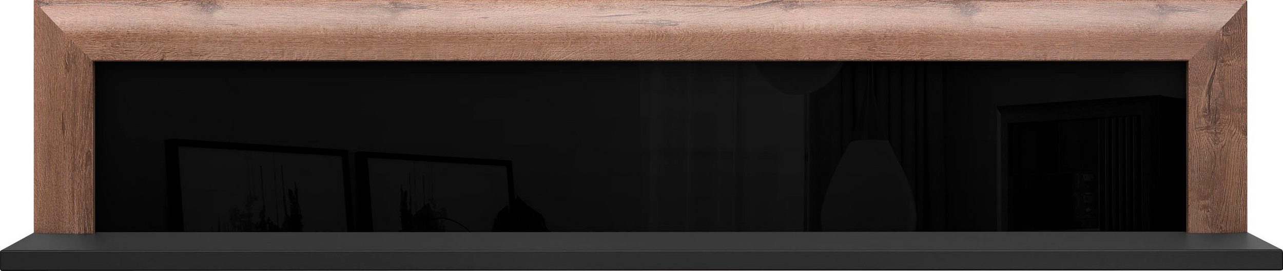 Polita Savona, Negru-Lucios, 133 cm latime Arboteca