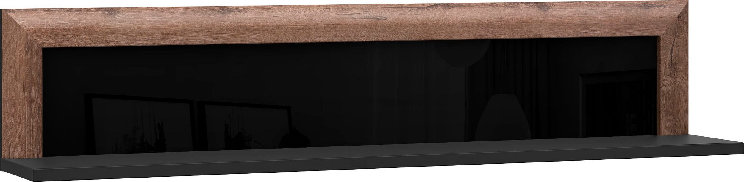 Polita Savona, Negru-Lucios, 133 cm latime Arboteca