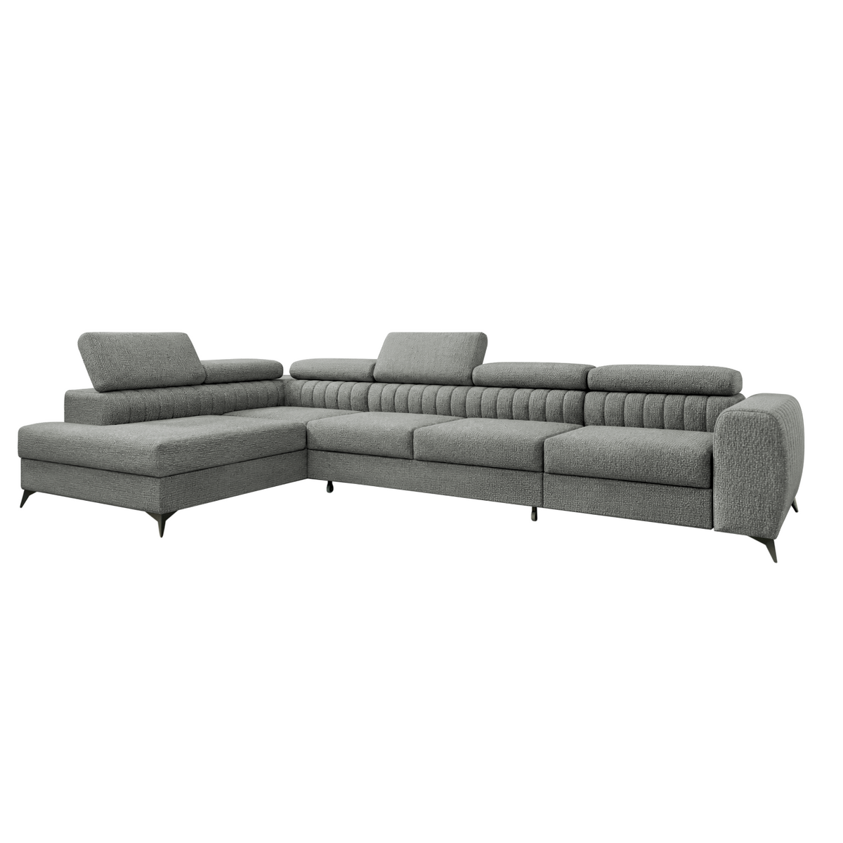 Set canapea de colț CORFU MAXI, gri, pe stânga, 340x205x73 cm Kondela