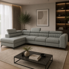 Set canapea de colț CORFU MAXI, gri, pe stânga, 340x205x73 cm Kondela