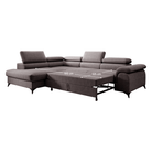 Canapea extensibilă TERNI, gri-maro, pe stânga, 275x205x75 cm Kondela