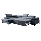 Set canapea extensibilă TERNI, gri, pe stânga, 275x205x75 cm Kondela