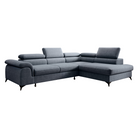 Set canapea extensibilă TERNI, gri, pe dreapta, 275x205x75 cm Kondela