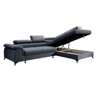 Set canapea extensibilă TERNI, gri, pe dreapta, 275x205x75 cm Kondela