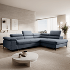 Set canapea extensibilă TERNI, gri, pe dreapta, 275x205x75 cm Kondela