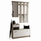 Set mobilier hol VONITSA, stejar sonoma/albă Kondela