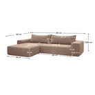 Set de canapele universal, gri-maro Taupe, PREMA ROH UNI Kondela
