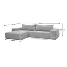 Set canapea universală, gri deschis, PREMA ROH UNI Kondela