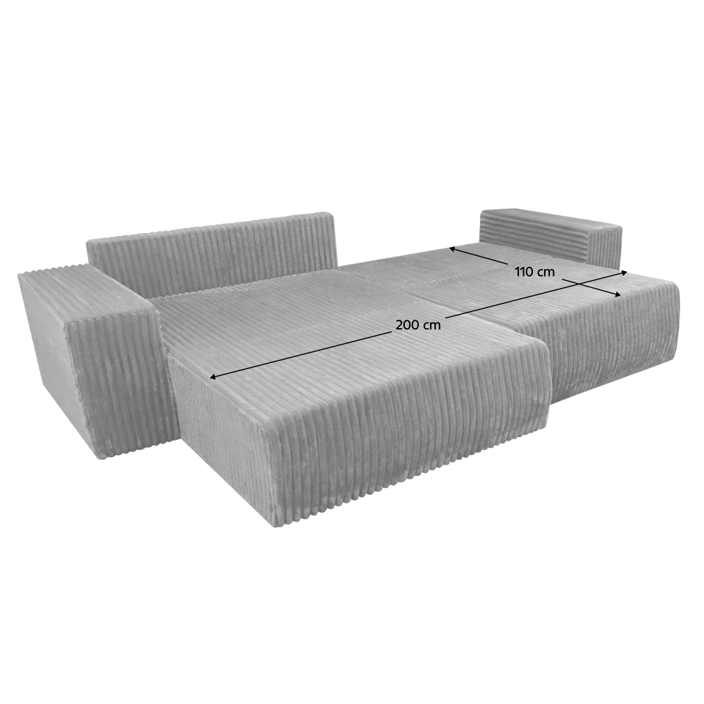 Set canapea universală, gri deschis, PREMA ROH UNI Kondela