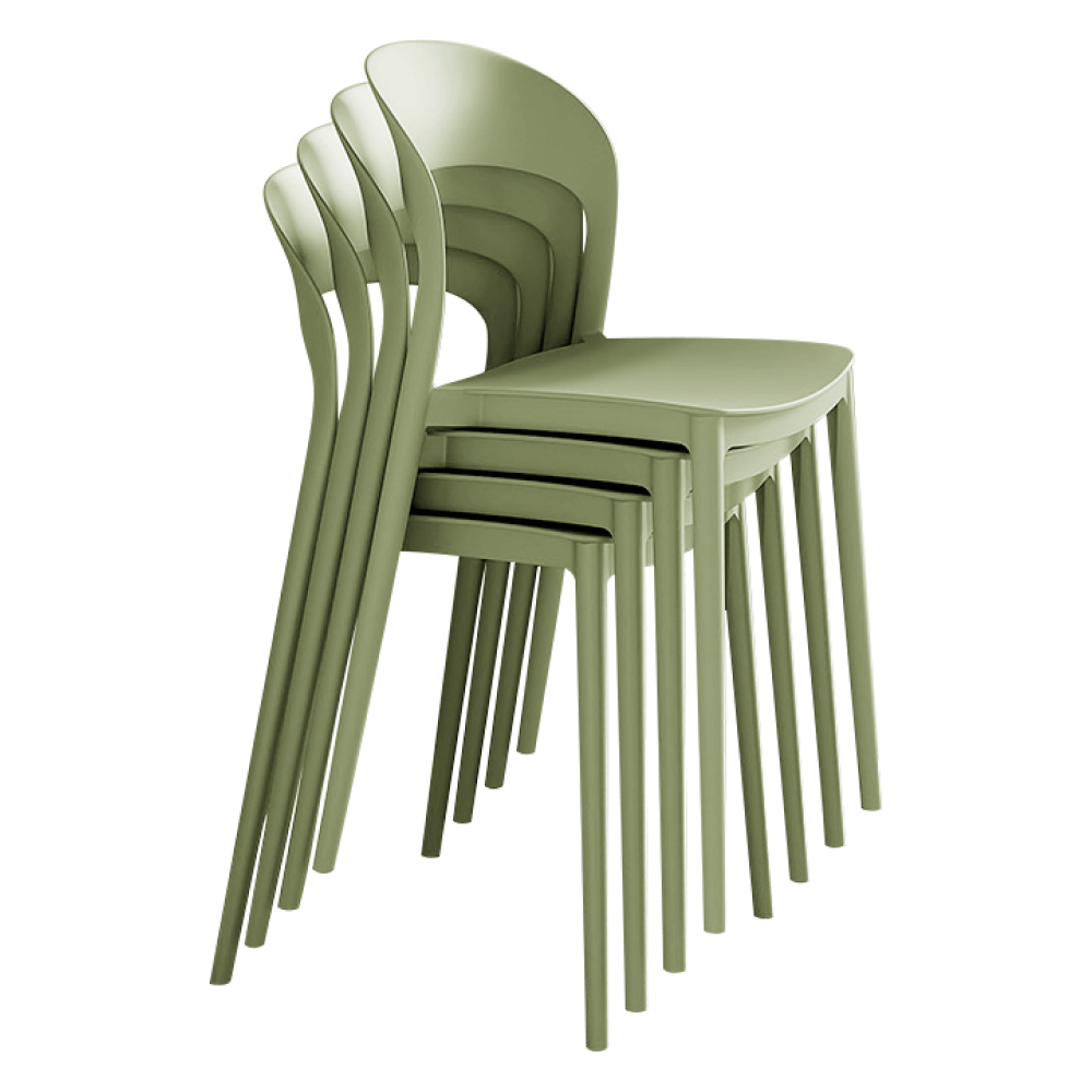 Scaun stivuibil XATIVA, verde, 44x47x77 cm Kondela