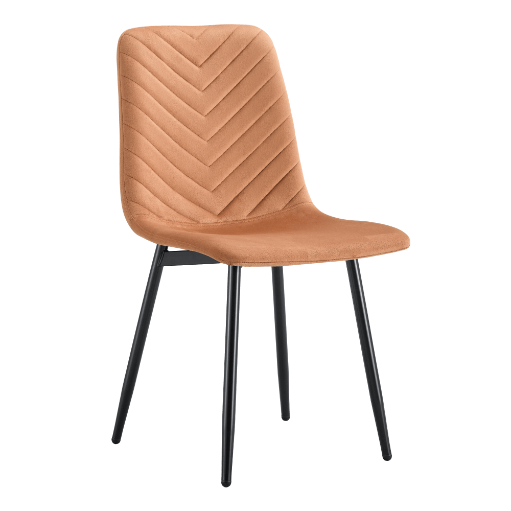 Scaun OLVERA TIP 2, material Velvet teracota/negru, țesătură Velvet/metal, 44.5x56.5x86 cm Kondela