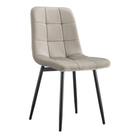 Scaun OLVERA TIP 3, material Velvet gri-maro Taupe/negru, 44.5x56.5x86 cm Kondela