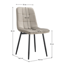 Scaun OLVERA TIP 3, material Velvet gri-maro Taupe/negru, 44.5x56.5x86 cm Kondela