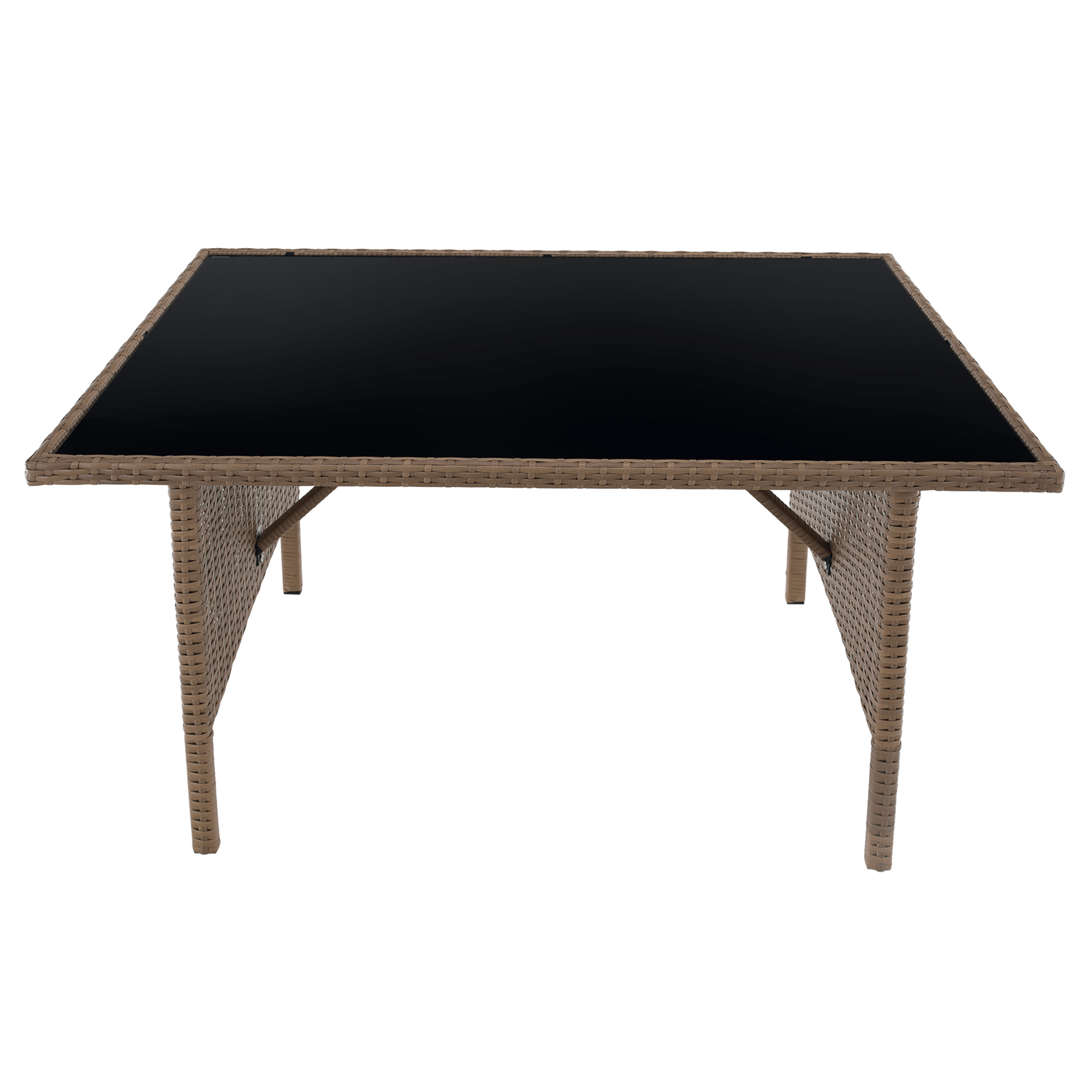 Set de grădină din ratan, culoare naturală / gri deschis, RANDI Kondela