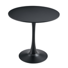 Masă de sufragerie, negru, diametru 80 cm, REVENTON NEW Kondela