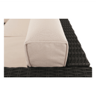 Set de grădină din rattan, 3 piese, maro/bej, RODEN Kondela