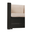 Set de grădină din rattan, 3 piese, maro/bej, RODEN Kondela