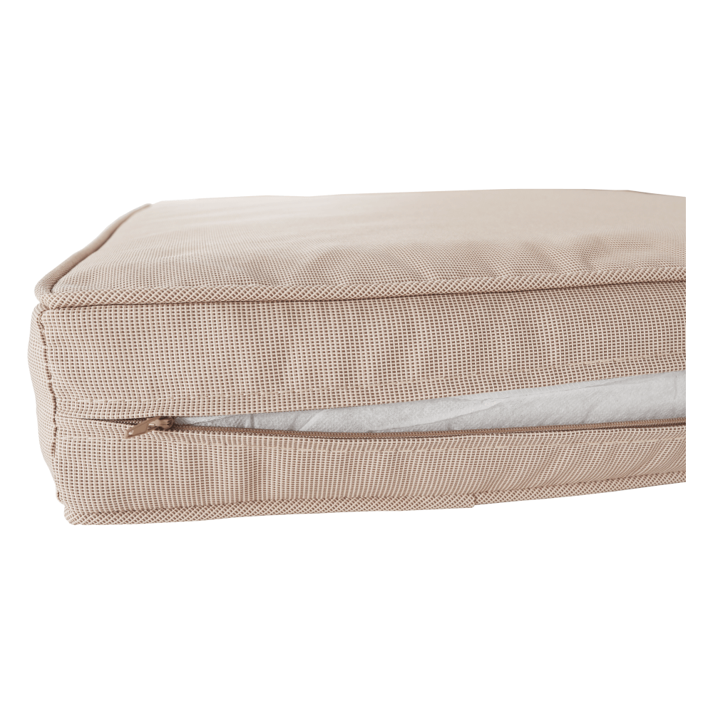 Set de grădină din rattan, 3 piese, maro/bej, RODEN Kondela