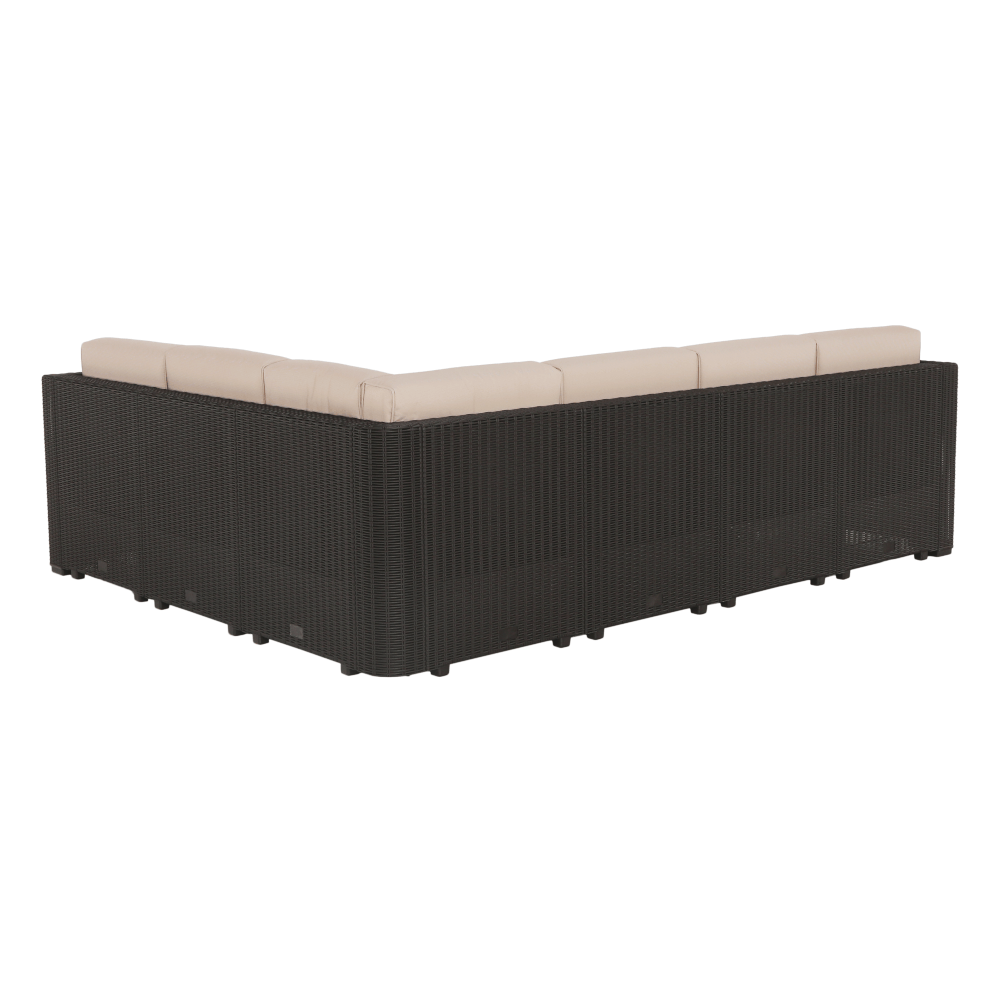 Set de grădină din rattan, 3 piese, maro/bej, RODEN Kondela