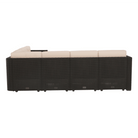Set de grădină din rattan, 3 piese, maro/bej, RODEN Kondela