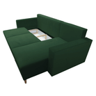 Canapea extensibilă ELCHE, verde, pe dreapta, 235x145x90 cm Kondela