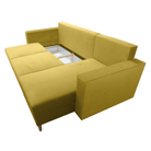 Canapea extensibilă ELCHE, galben, pe dreapta, 235x145x90 cm Kondela