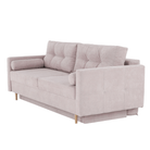 Canapea extensibilă AMALFI, roz antic, textil Queens, 216x100x93 cm Kondela
