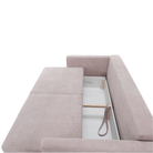 Canapea extensibilă AMALFI, roz antic, textil Queens, 216x100x93 cm Kondela
