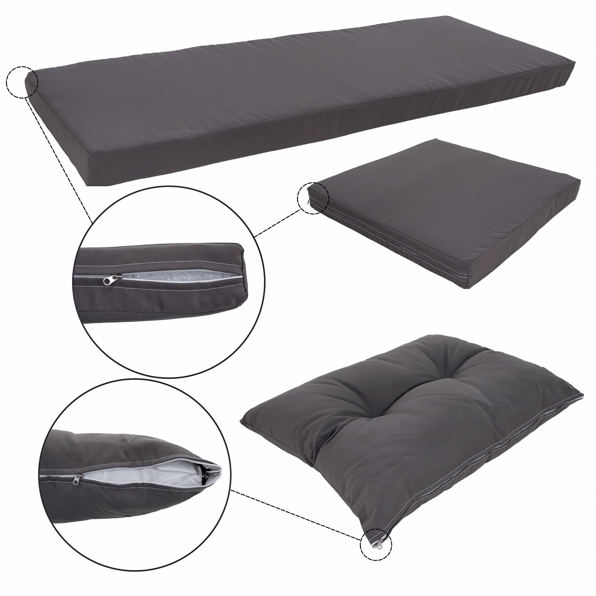 Set Grădină Ratan Sintetic SAGIR 4 Piese | Colțar + Fotoliu + Bancă + Masă Sticlă | Kondela