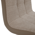 Scaun dining ILHAVO, bej/crom, textil/piele eco/crom, 42x56.5x105 cm Kondela