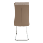 Scaun dining ILHAVO, bej/crom, textil/piele eco/crom, 42x56.5x105 cm Kondela