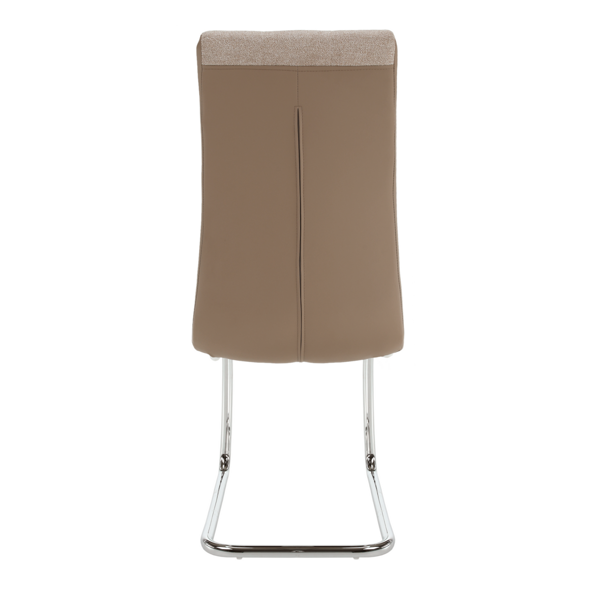 Scaun dining ILHAVO, bej/crom, textil/piele eco/crom, 42x56.5x105 cm Kondela