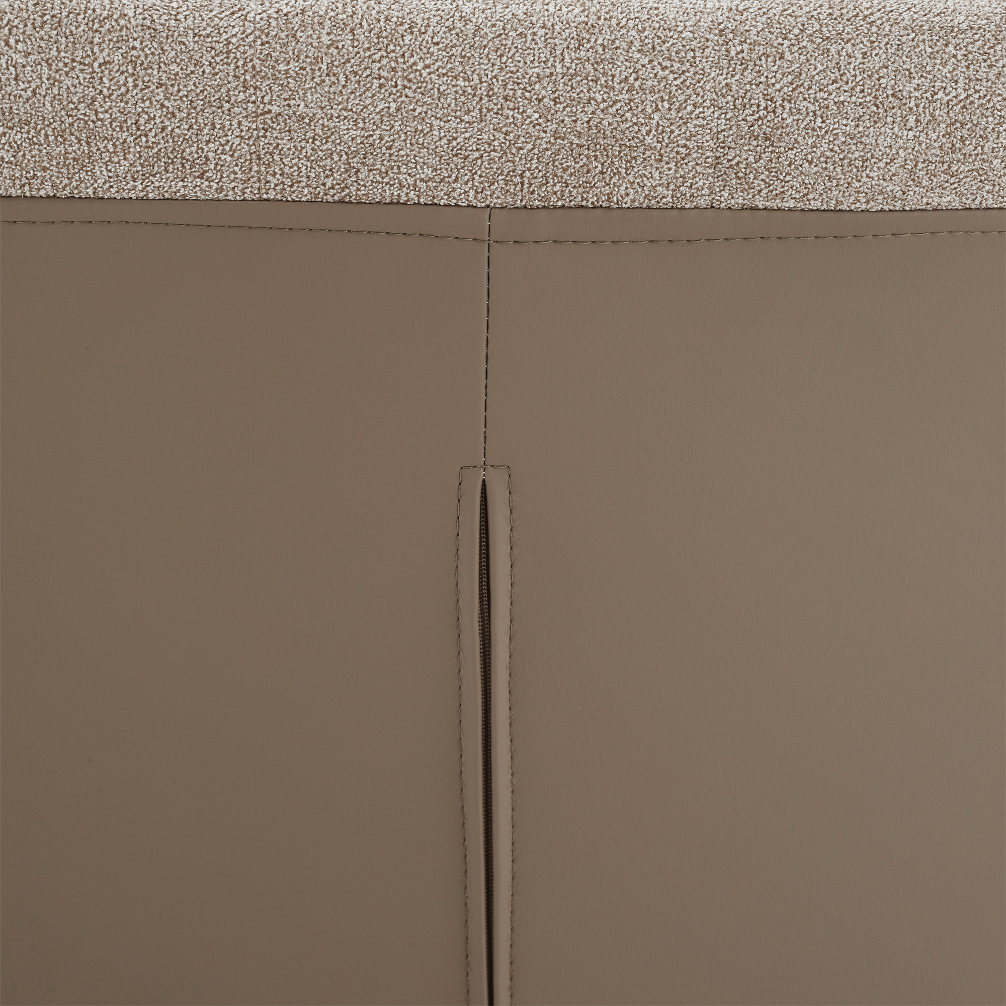 Scaun dining ILHAVO, bej/crom, textil/piele eco/crom, 42x56.5x105 cm Kondela