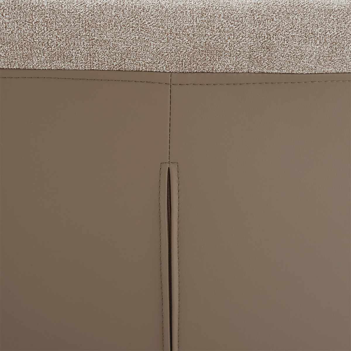 Scaun dining ILHAVO, bej/crom, textil/piele eco/crom, 42x56.5x105 cm Kondela
