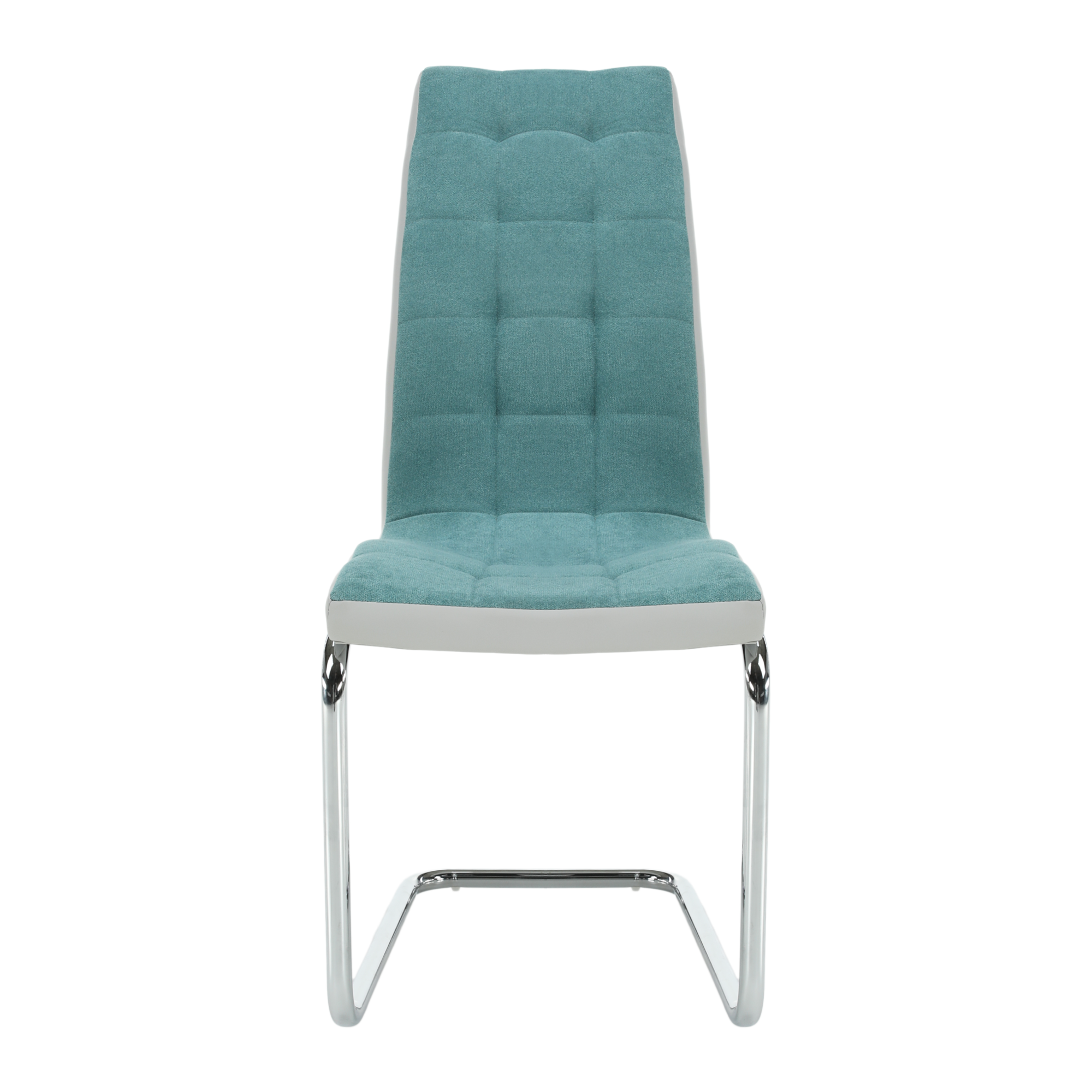 Scaun bucătărie ILHAVO, material textil mentol/piele ecologică gri/crom, 42x56.5x105 cm Kondela