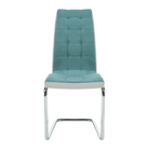 Scaun bucătărie ILHAVO, material textil mentol/piele ecologică gri/crom, 42x56.5x105 cm Kondela