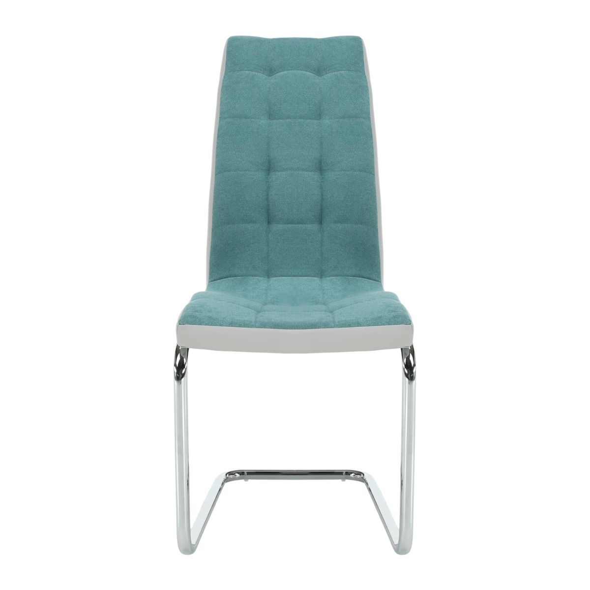 Scaun bucătărie ILHAVO, material textil mentol/piele ecologică gri/crom, 42x56.5x105 cm Kondela