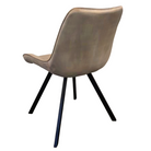Scaun de luat masa ALASSIO, țesătură Velvet gri-maro Taupe/negru, 55x61x87 cm Kondela