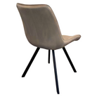 Scaun de luat masa ALASSIO, țesătură Velvet gri-maro Taupe/negru, 55x61x87 cm Kondela
