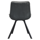 Scaun de sufragerie ALASSIO, țesătură Velvet gri închis/negru, 55x61x87 cm Kondela