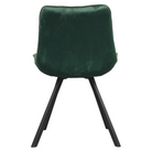 Scaun de luat masa ALASSIO, țesătură Velvet verde închis/negru, 55x61x87 cm Kondela