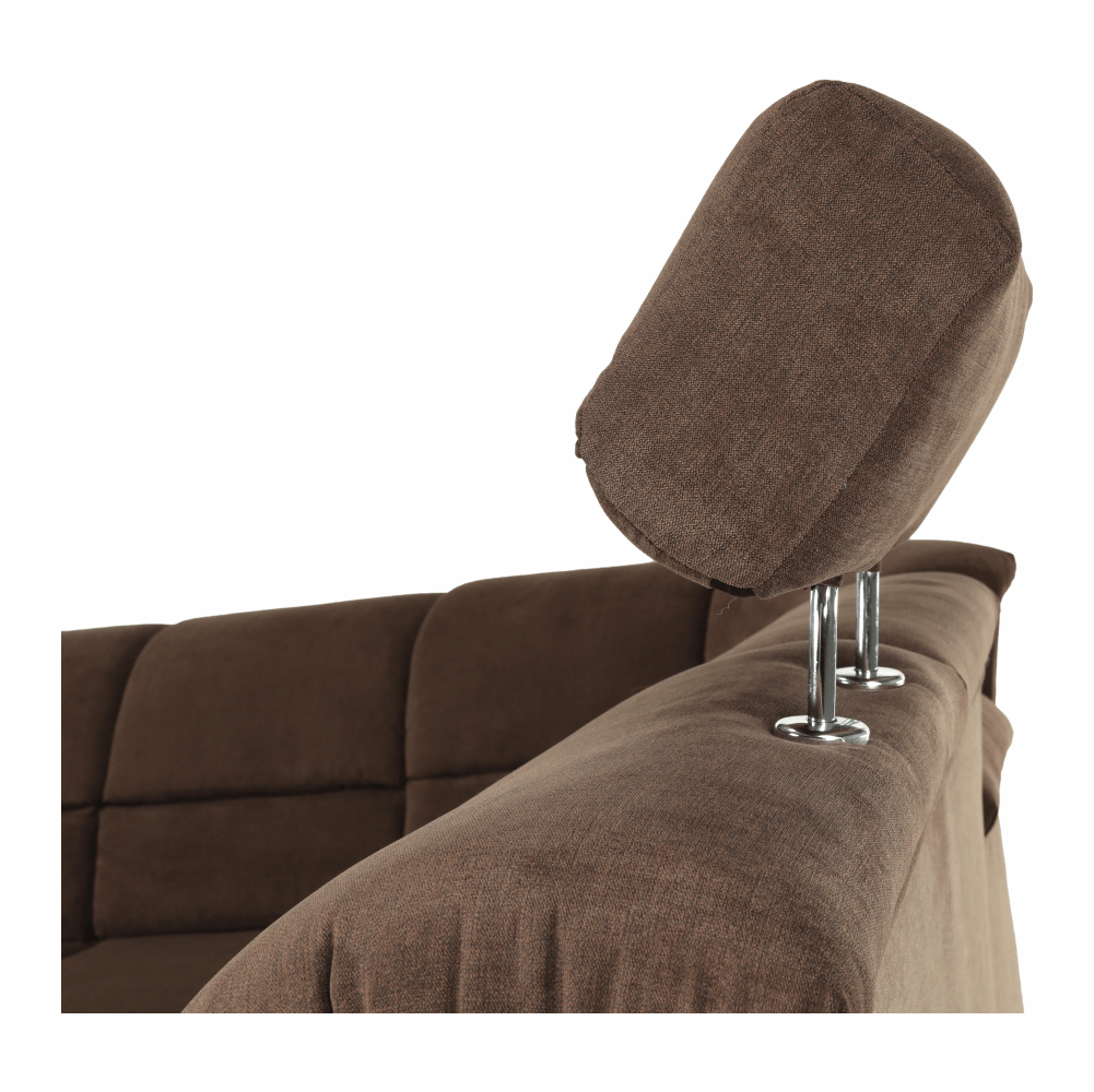 Colțar extensibil ARLES, textil maro, pe dreapta, 267x217x86 cm Kondela