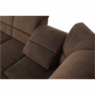 Colțar extensibil ARLES, textil maro, pe dreapta, 267x217x86 cm Kondela