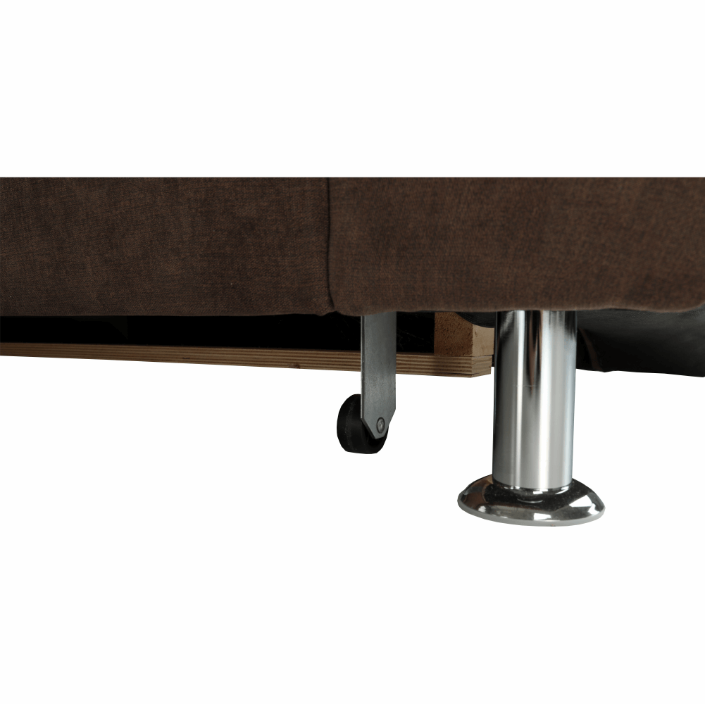 Colțar extensibil ARLES, textil maro, pe dreapta, 267x217x86 cm Kondela