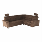 Colțar extensibil ARLES, textil maro, pe dreapta, 267x217x86 cm Kondela